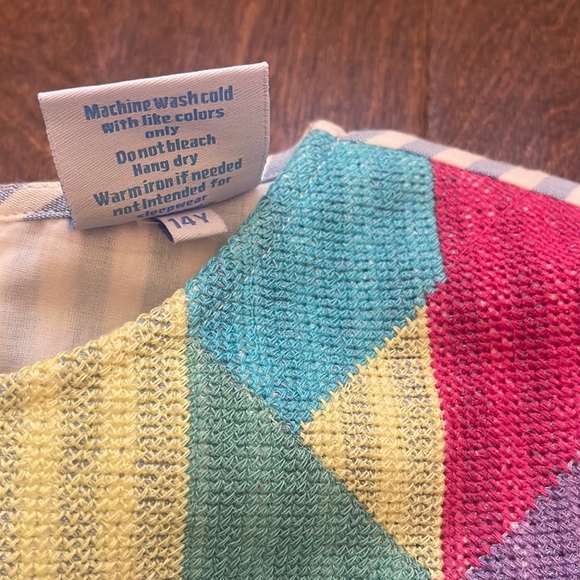 NWT Eyelet & Ivy Amy Girls Dress in Chambray Stripe Size: 14 price is firm - Picture 4 of 6